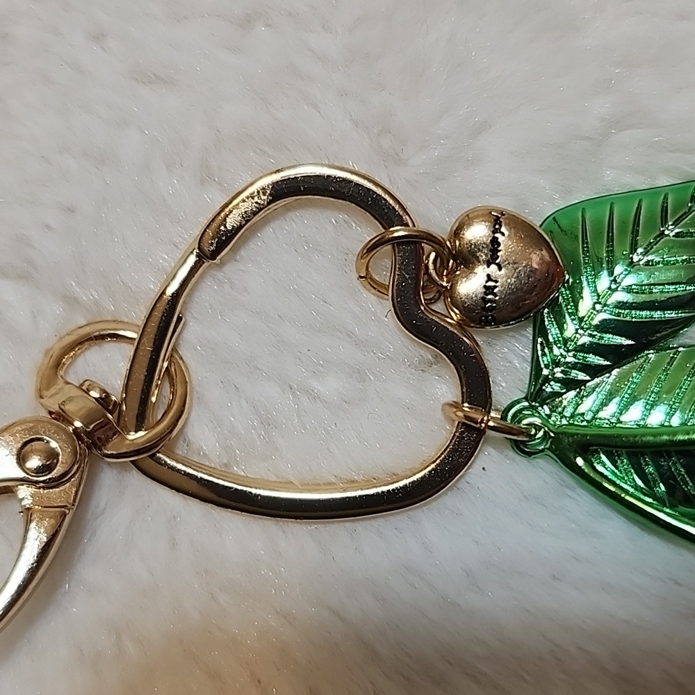 Betsy Johnson Cherry Purse Charm/ Keychain with Gold and Green Accents - Picture 6 of 8